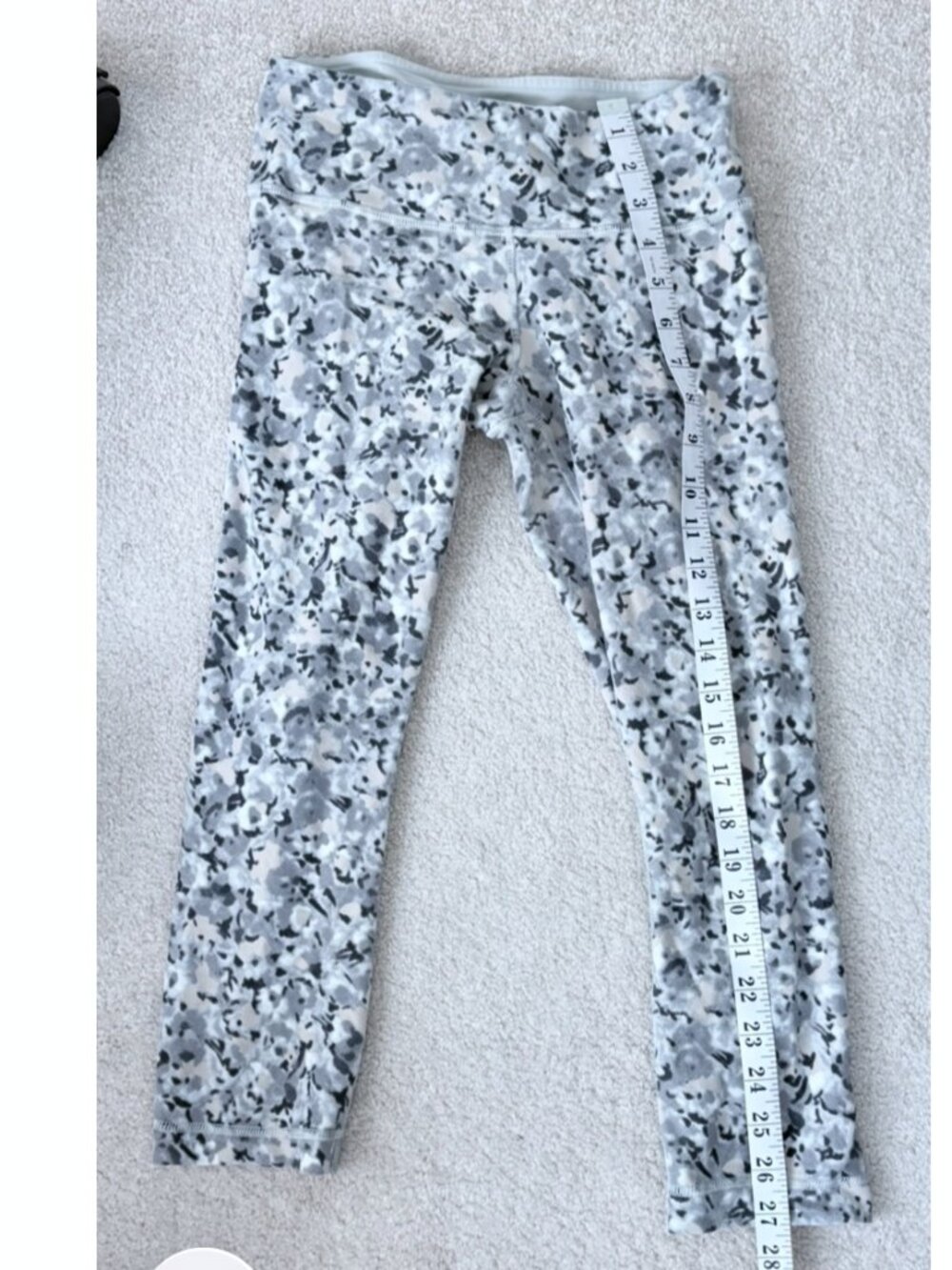 Lululemon Wunder Under High-Rise Tights Size 4 – Misted Jacquard Black White